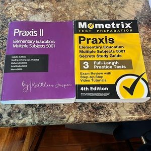 Kathleen Jasper Praxis 2 and Mometrix Praxis 2 study guides.